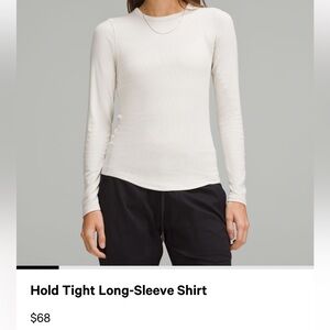 Lululemon Hold Tight Ribbed longsleeve (bone)